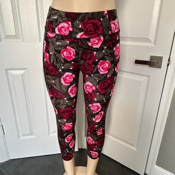 Betsey Johnson Rose Leggings + Xhilaration Pink Sports Bra Set S/M - Picture 2 of 8